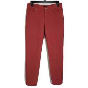 Worth New York Women’s Jeans Size 2 Tapered Leg Denim Mid Rise Red Brick